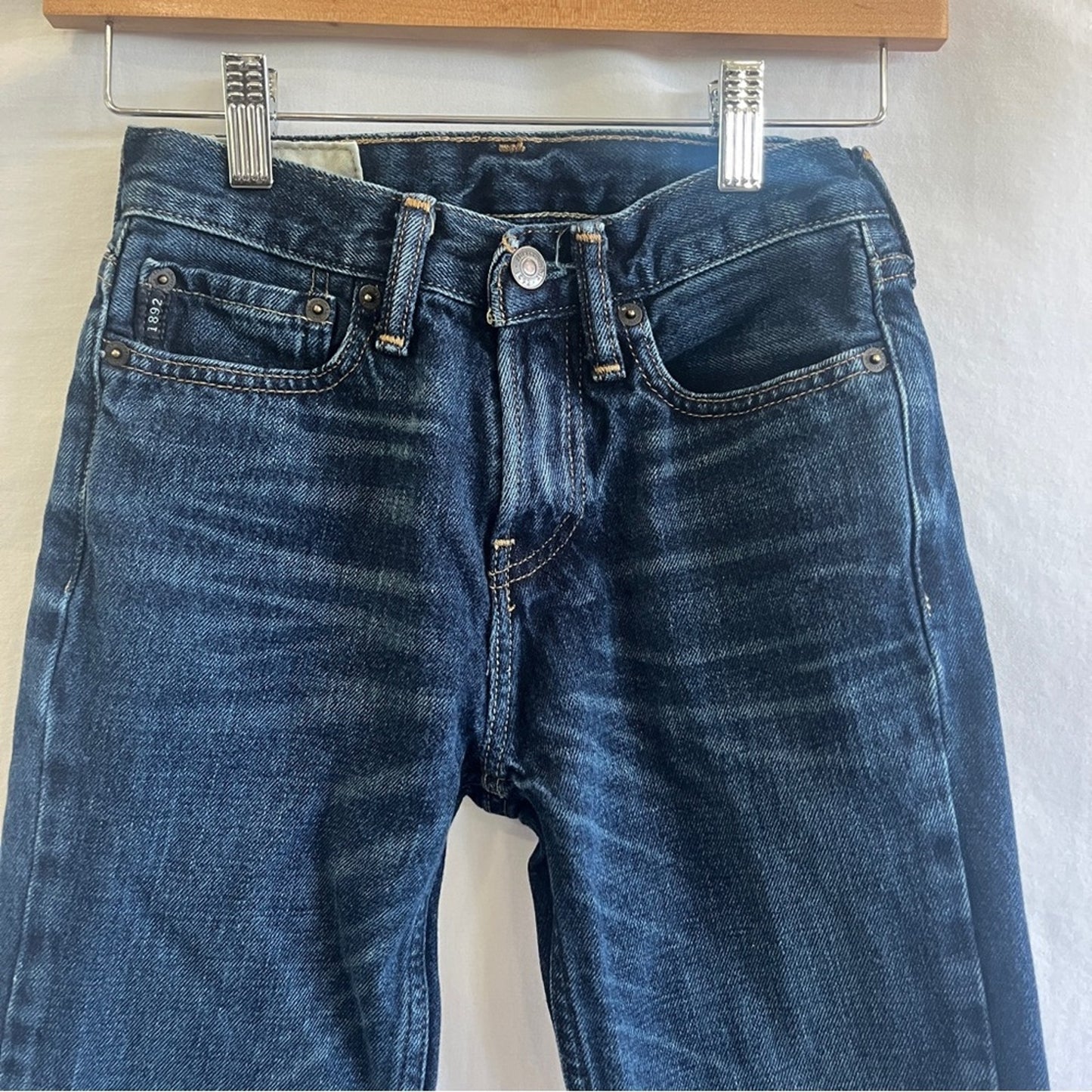 Abercrombie Kids Bootcut Denim Jeans Boys Size 10 Dark Wash Basic Neutral Simple
