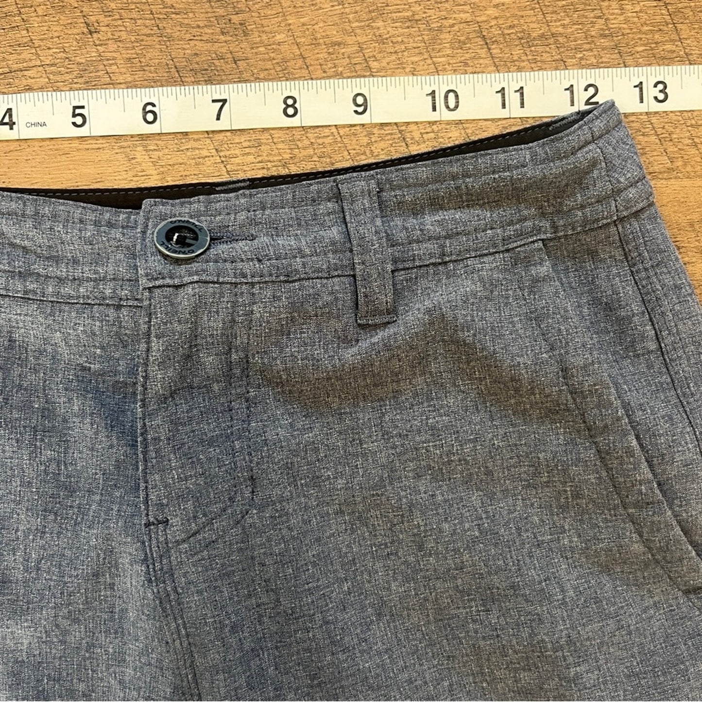 O'Neill Hybrid Heathered Blue Boys Shorts Size 24 Casual Golf Preppy Summer
