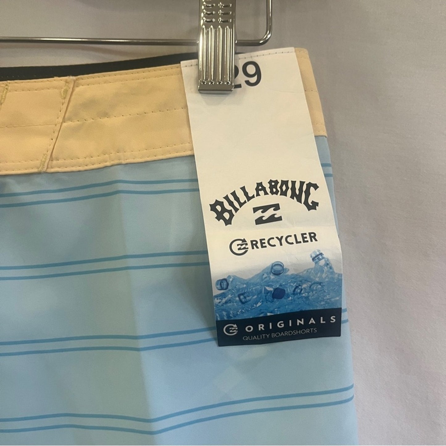 Billabong Recycler Boardshorts Mens Size 29 Blue Yellow New Summer Swim Beach