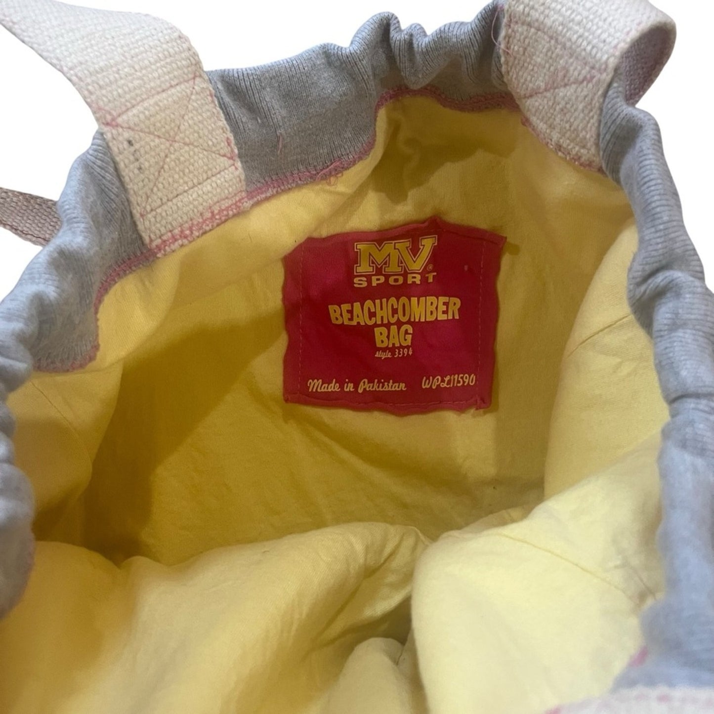 MV Sport Beachbomber Bag Reversible Pink Yellow Hobo Pink Gray Yellow Beach Tote