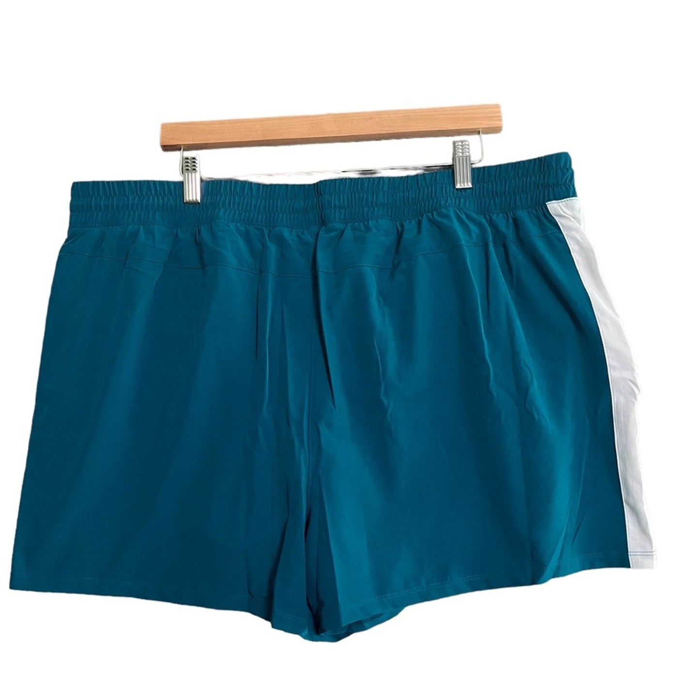 Tek Gear Women Workout Shorts Size 1X Mid Rise Wicking Turquoise New Running Gym