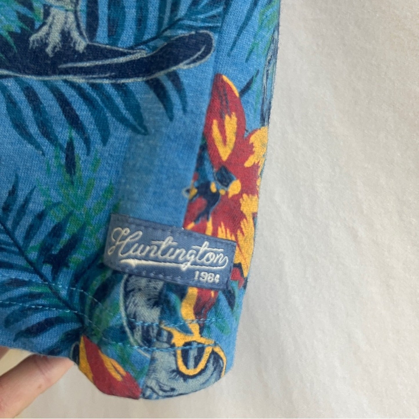 Huntington Beach Dinosaur Shirt Toddler Boys Size 2T Tropical Island Travel Boat