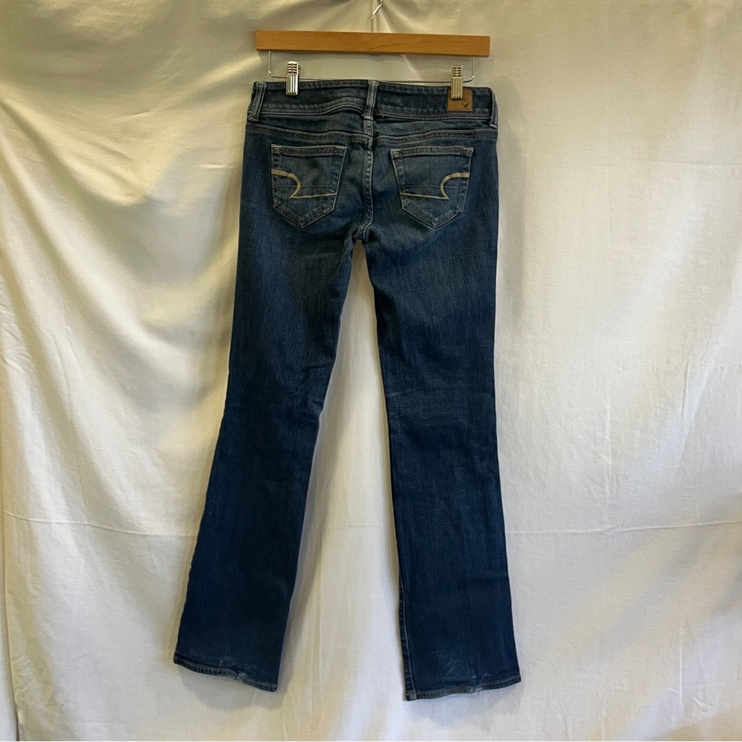 Vintage American Eagle Stretch Slim Boot Denim Jeans Size 4 Low Rise Medium Wash