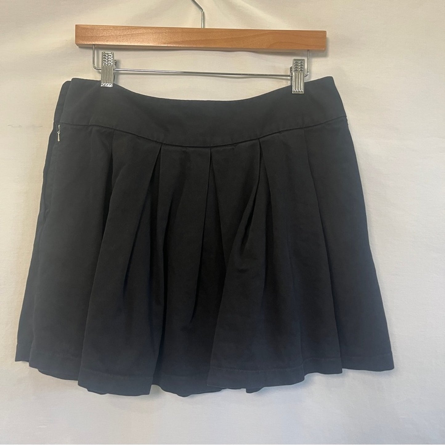 Zara TRF Collection Mini Skirt Womens Large Black Pleated Schoolgirl Academia