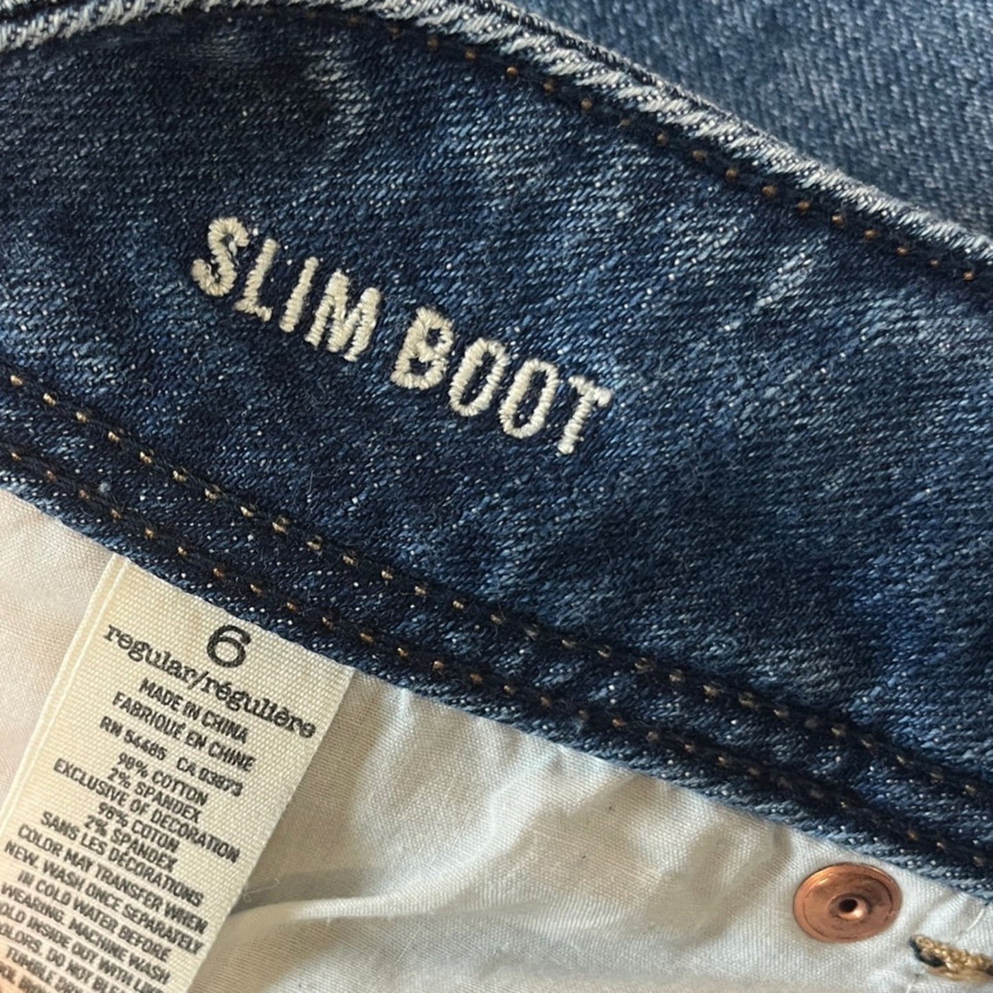 American Eagle Slim Boot Jeans Womens Size 6 Medium Wash Neutral Simple Basic