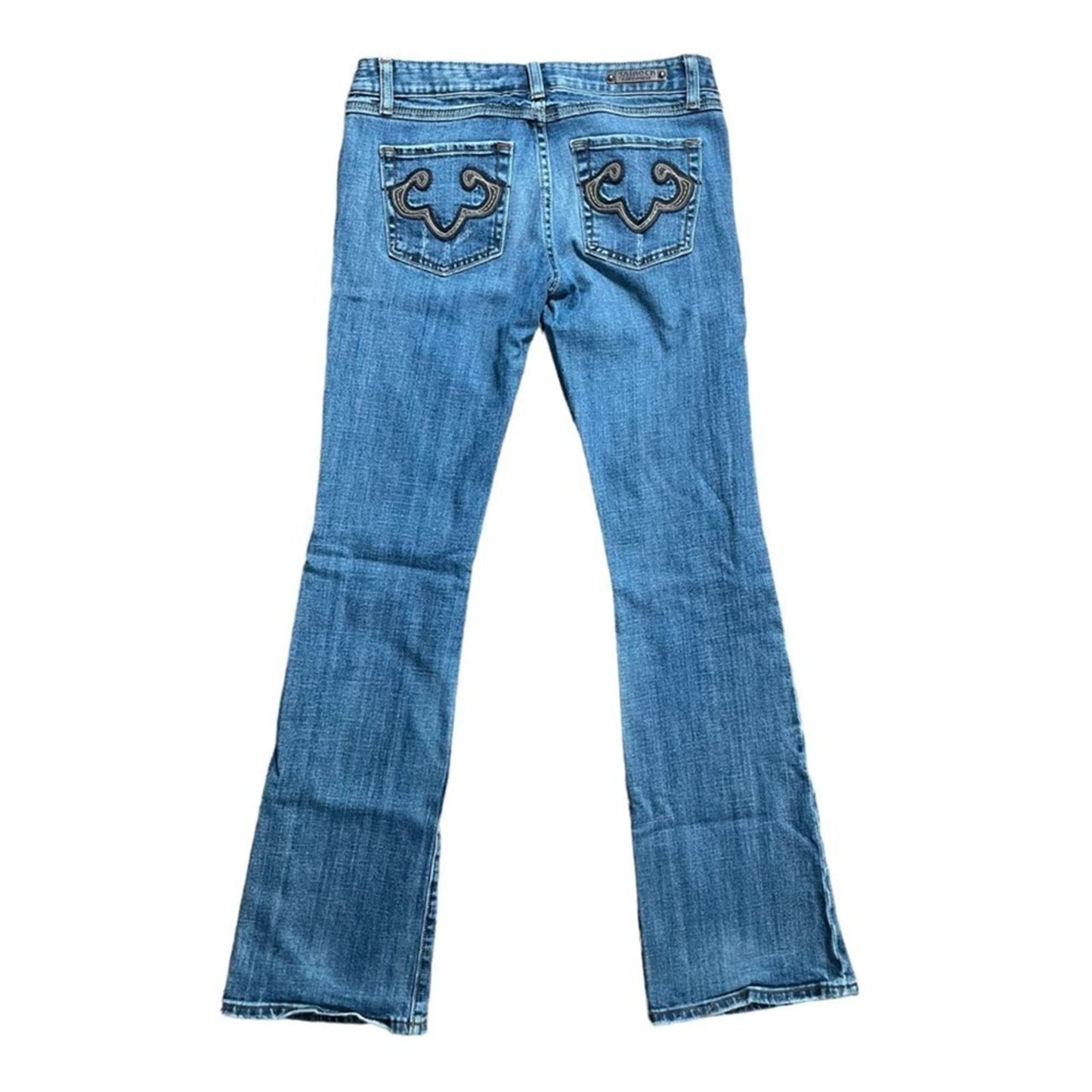 REROCK for Express Bootcut Low Rise Jeans Womens Size 4 Medium Wash Rodeo Biker
