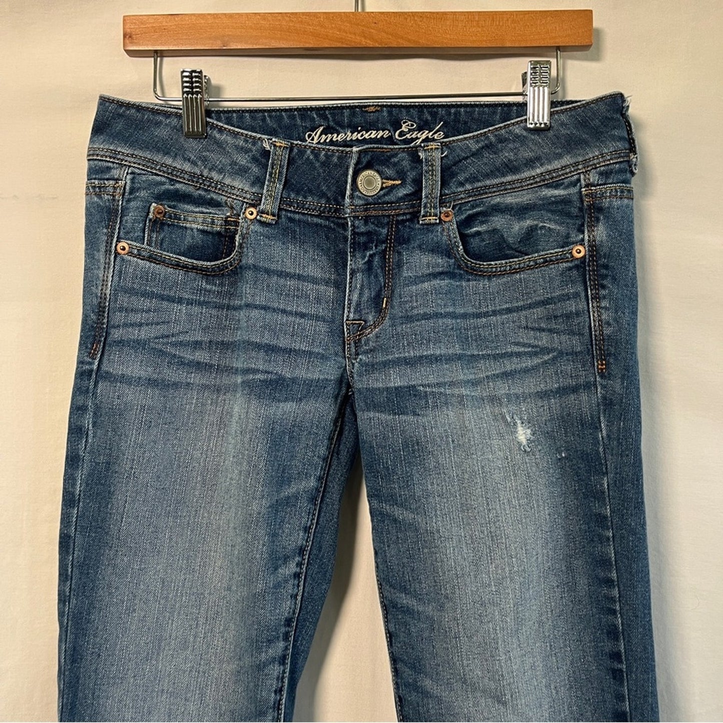 American Eagle Slim Boot Jeans Womens Size 6 Medium Wash Neutral Simple Basic