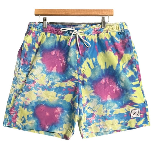 American Eagle Mens Swimming Trunks Retro Tie Dye Swim Board Shorts