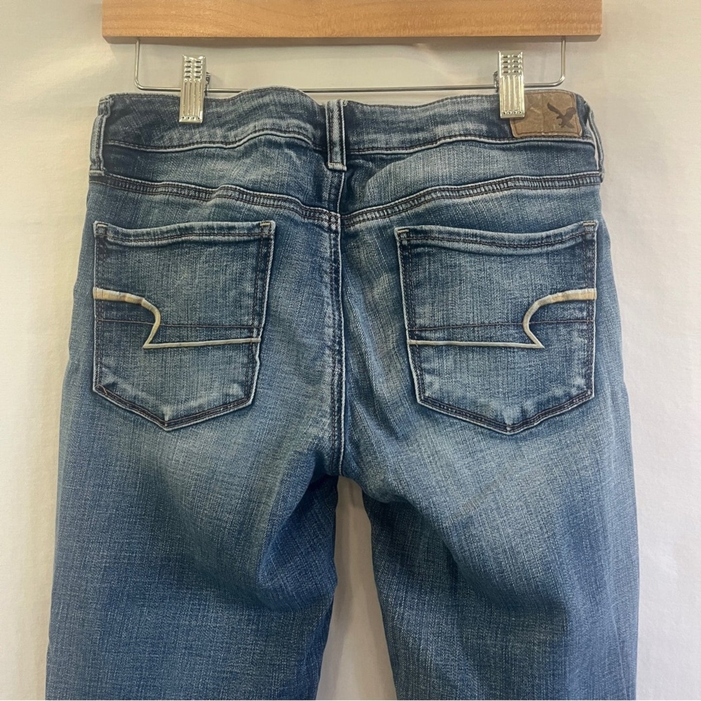 American Eagle Super Stretch Skinny Jeans Womens Size 8 Long Tall Casual Basic