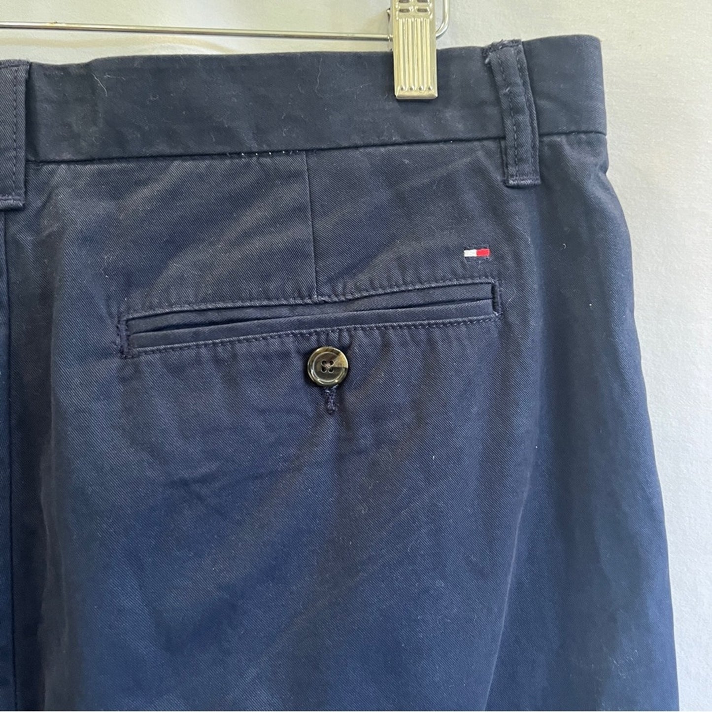 Tommy Hilfiger Mens Navy Chino Shorts Size 34 Golf Sophisticated Classic Basic