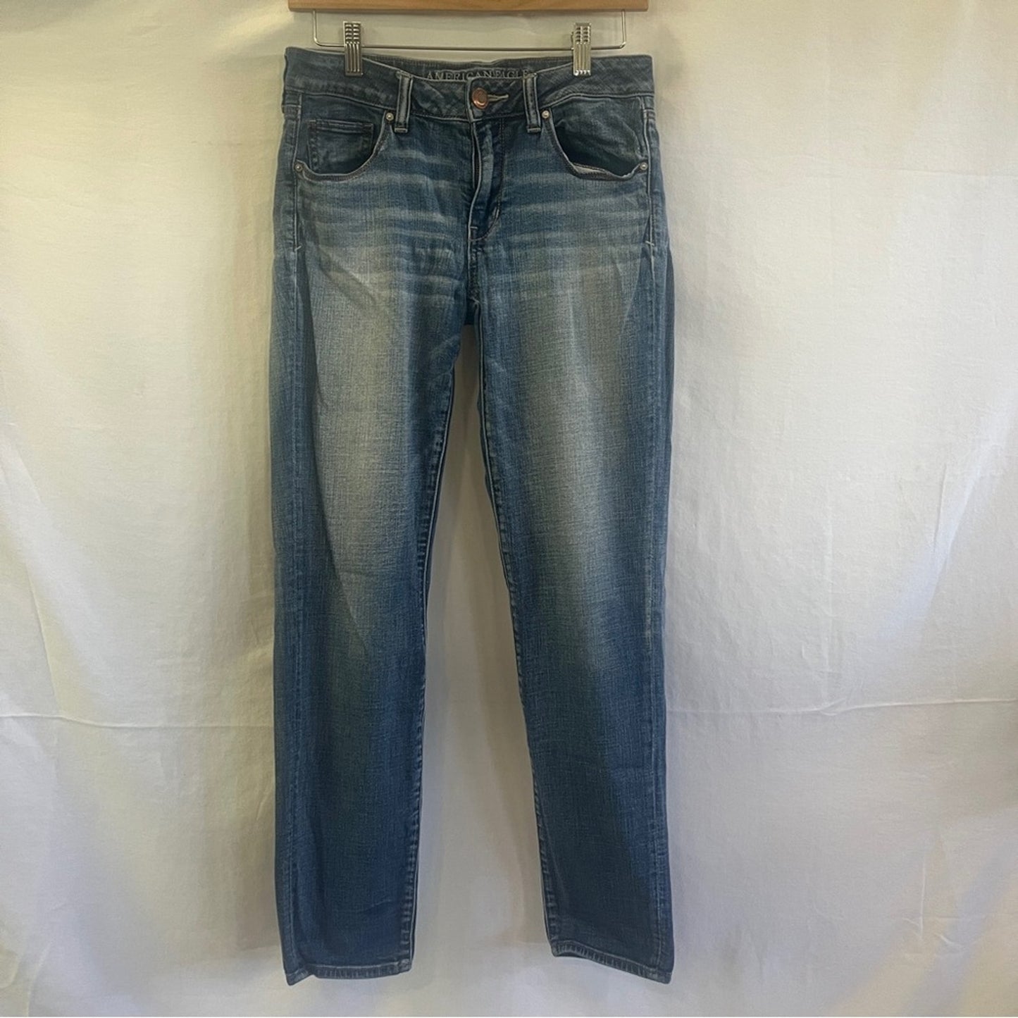 American Eagle Super Stretch Skinny Jeans Womens Size 8 Long Tall Casual Basic