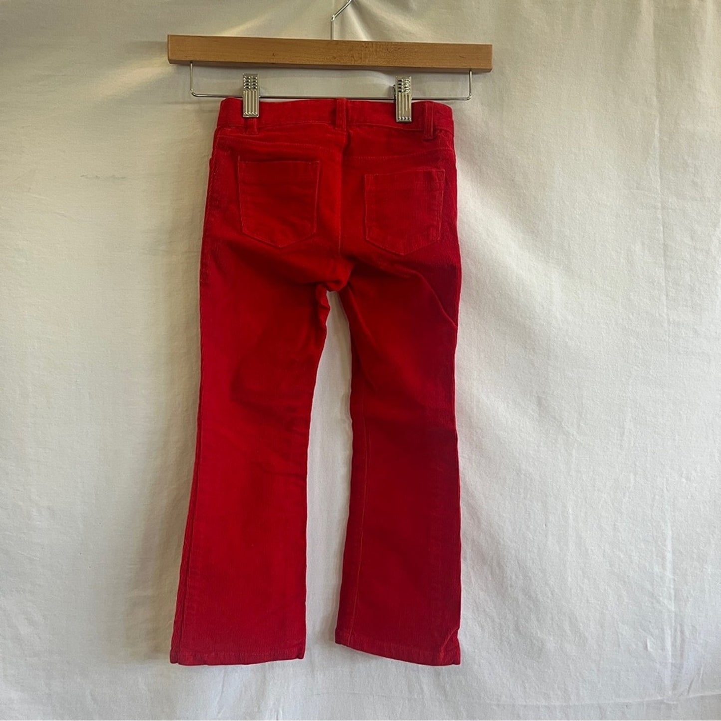 Old Navy Bootcut Corduroy Red Toddler Jeans Size 5T Semi-Evase Festive Christmas