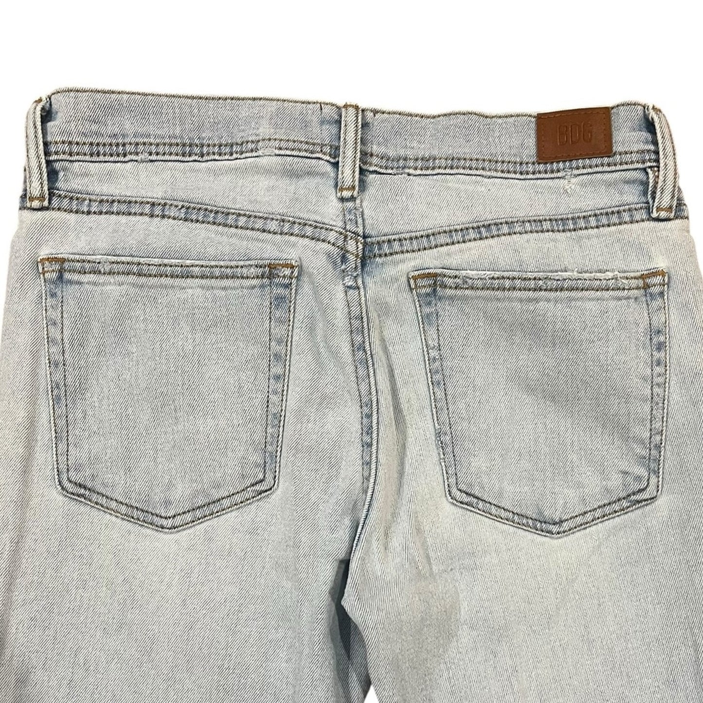 Urban Outfitters BDG Womens Skinny Jeans 29/32 Stretch Light Wash Freyed Hem