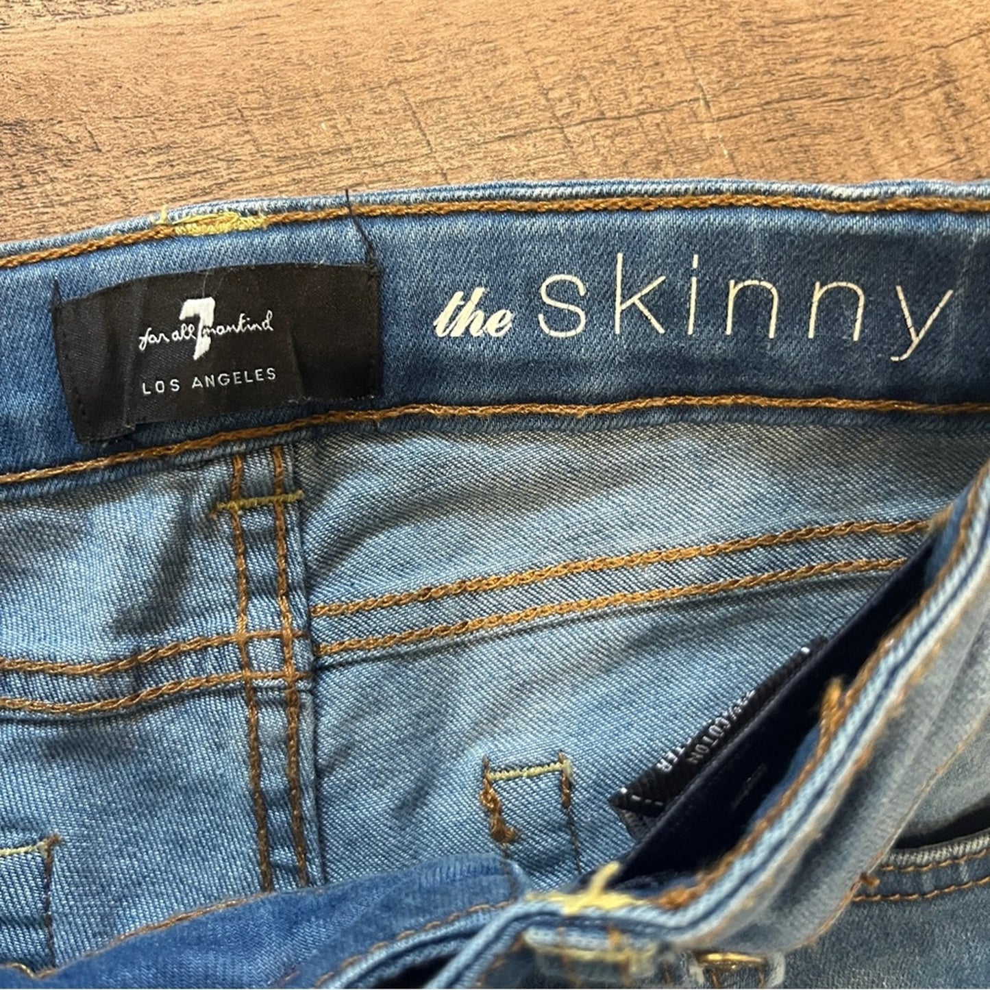 7 For All Mankind The Skinny Girls Denim Jeans Size 12 Adjustable Waist Casual