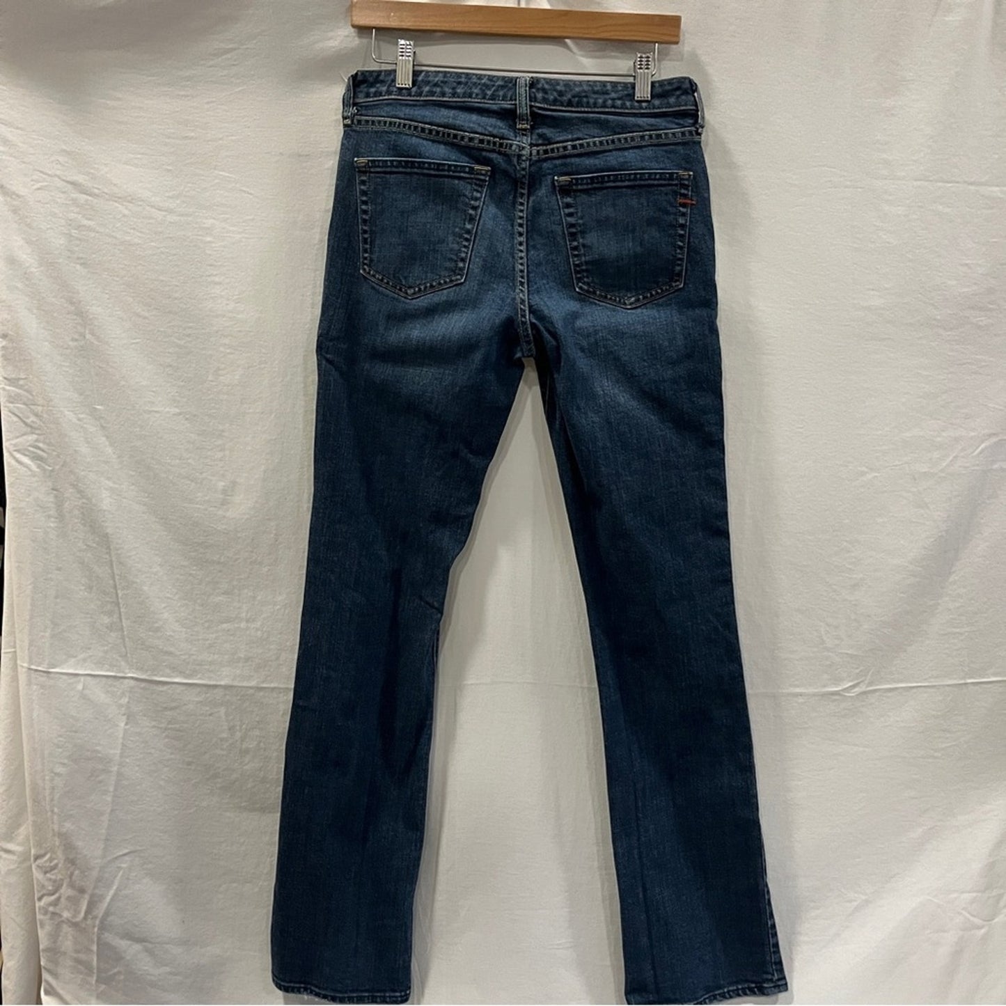 Gap Classic Stretch Straight Denim Jeans Size 6 Long Staple Essential Tall Dark