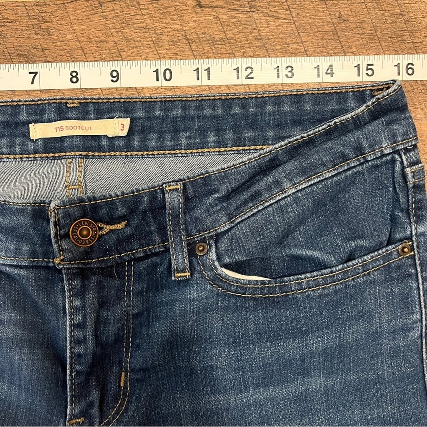 Levi's 715 Bootcut Denim Jeans Womens 31 Casual Classic Basic Staple Everyday