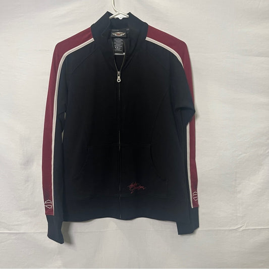Harley Davidson Medium Jacket Black Long Sleeve Biker Rugged Baddie Lightweight