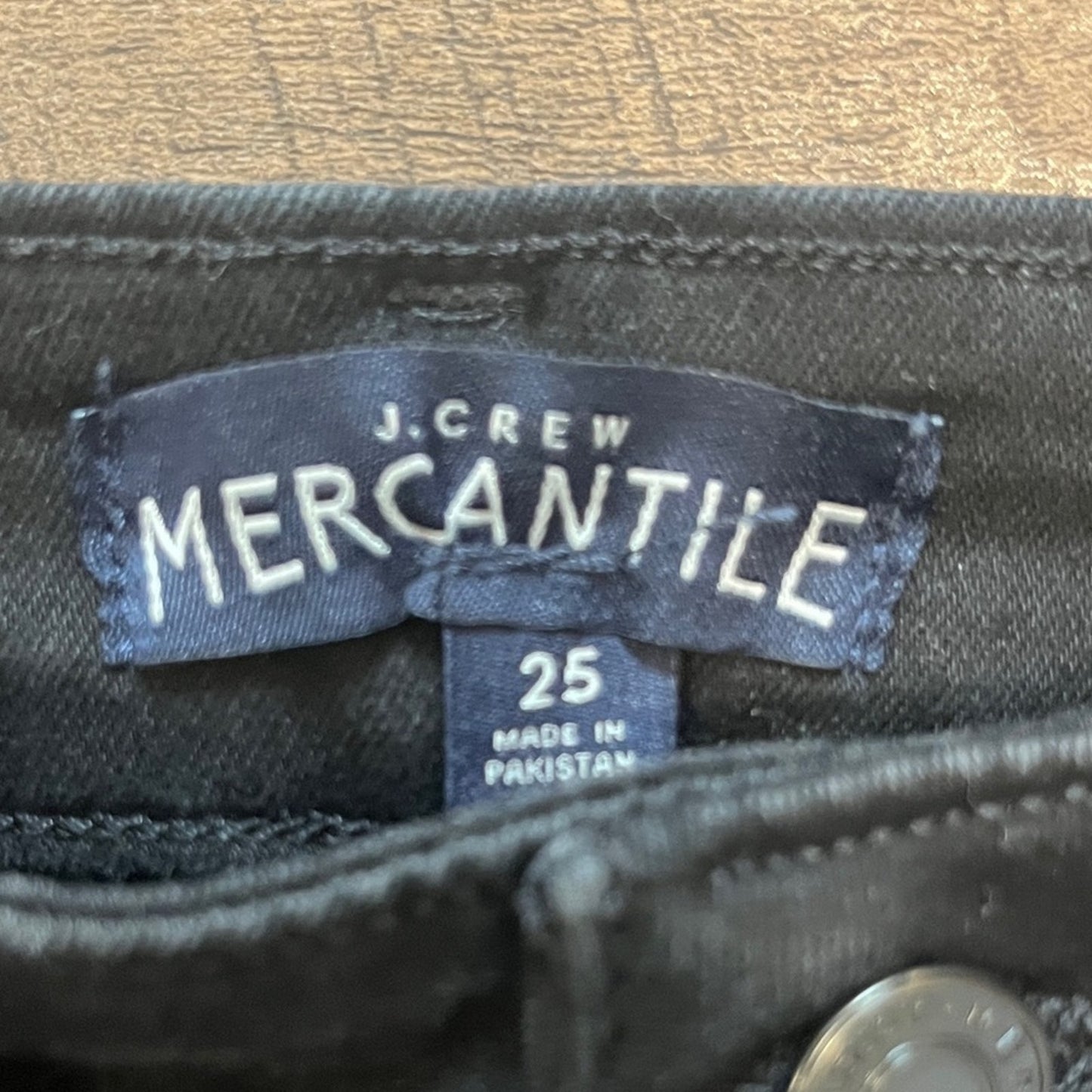 J Crew Mercantile Black Denim Skinny Jeans Womens Size 25 Classic Basic Casual