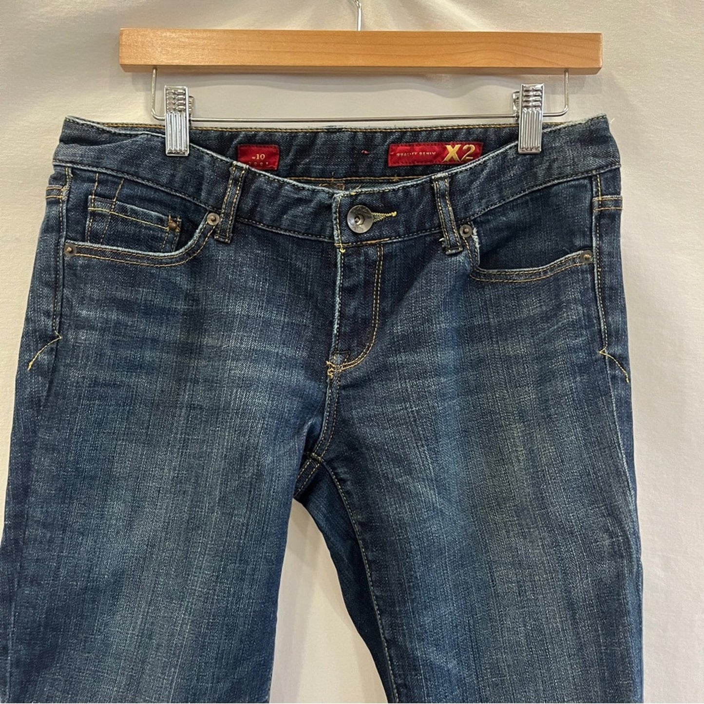 X2 W10 Bootcut Jeans Womens Size 8 Dark Wash Denim Low Waist Simple Country Barn
