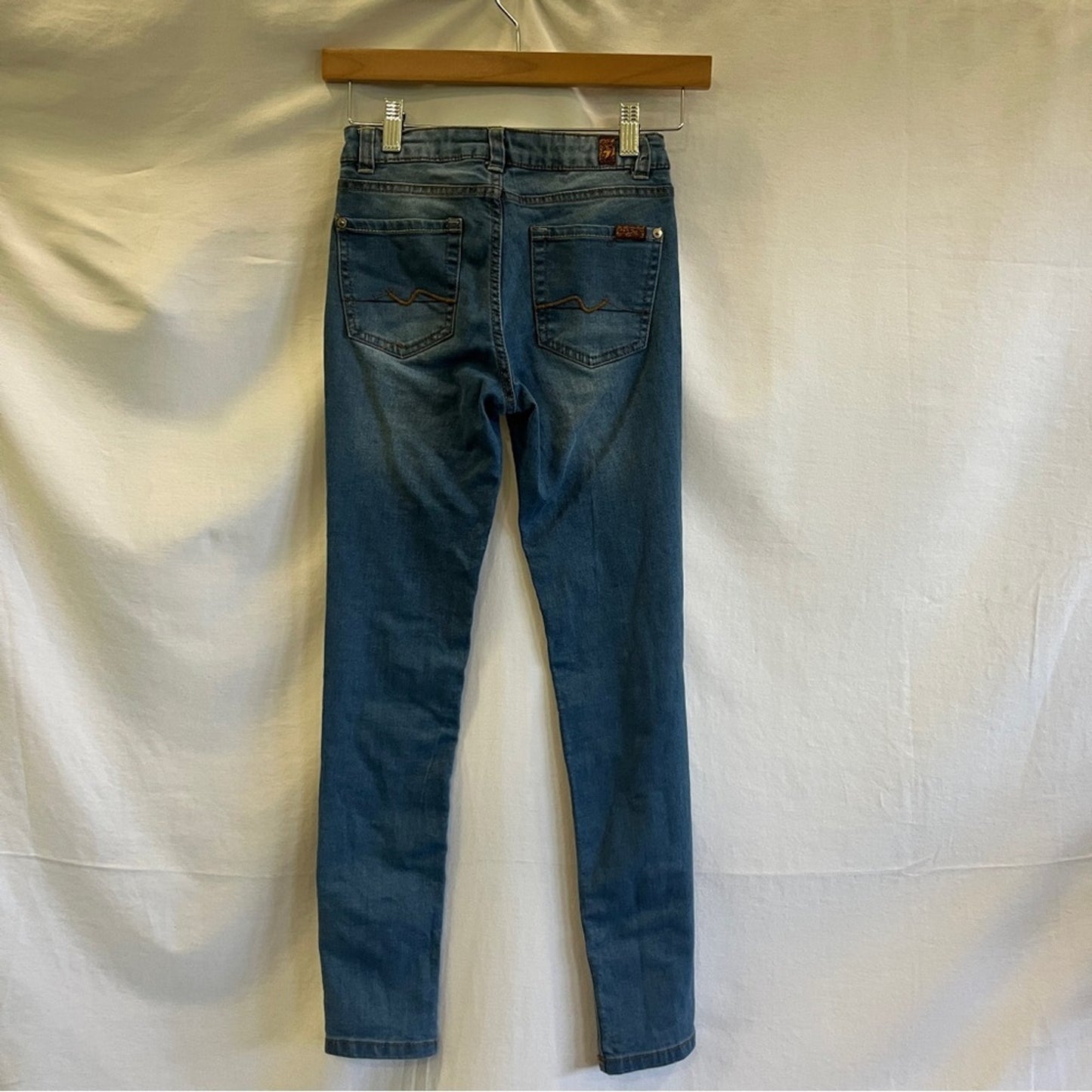 7 For All Mankind The Skinny Girls Denim Jeans Size 12 Adjustable Waist Casual