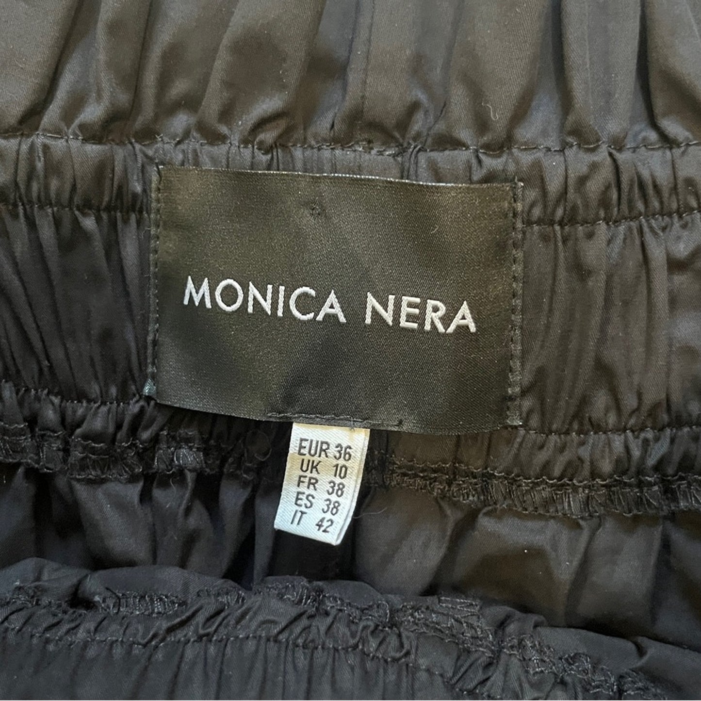 Monica Nera Black High Waist Paperbag Pants Belt Tie Classy Sophisticated Pocket