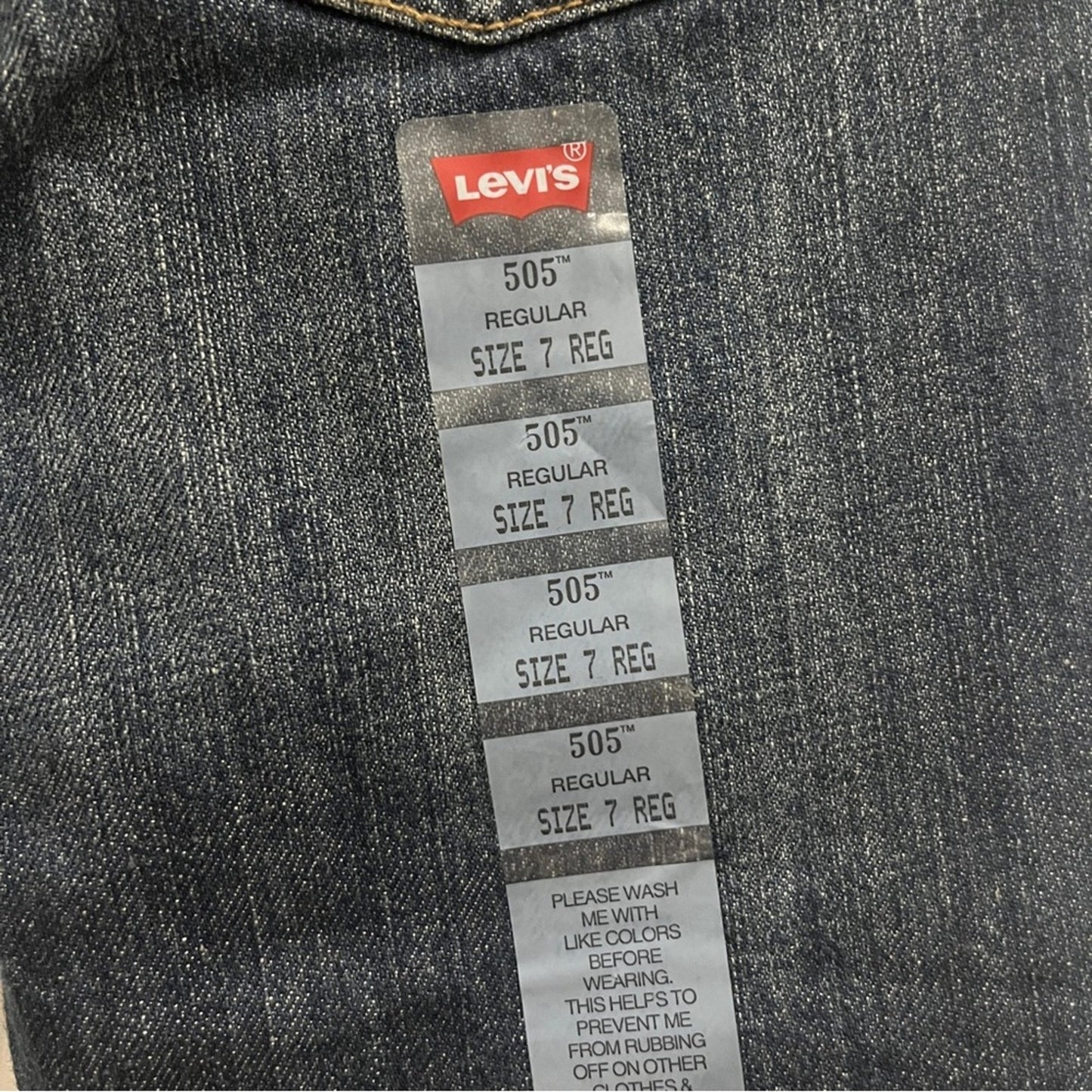 Levis 505 Regular Boys 7 Regular Straight Adjustable Waist Classic Basic New