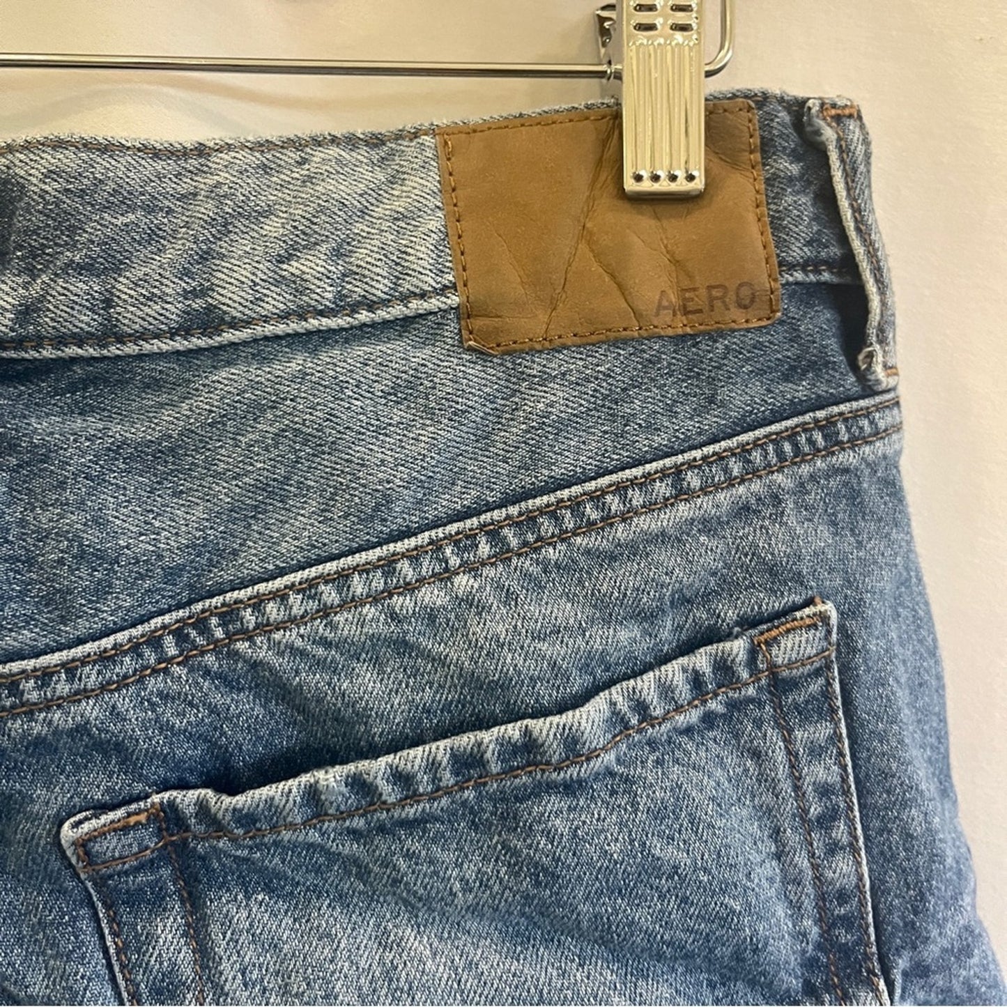 Aeropostle Mom Shorts Denim Womens Size 10 Distressed Cuffed Casual Summer Basic