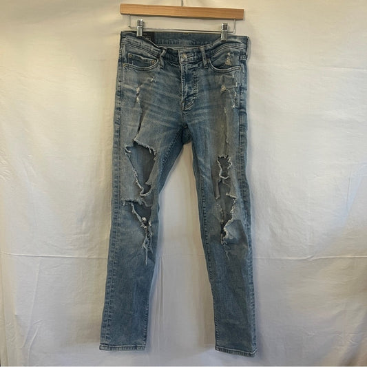 Abercrombie & Fitch Skinny Stretch Jeans Mens 29x30 Distressed Medium Wash Urban