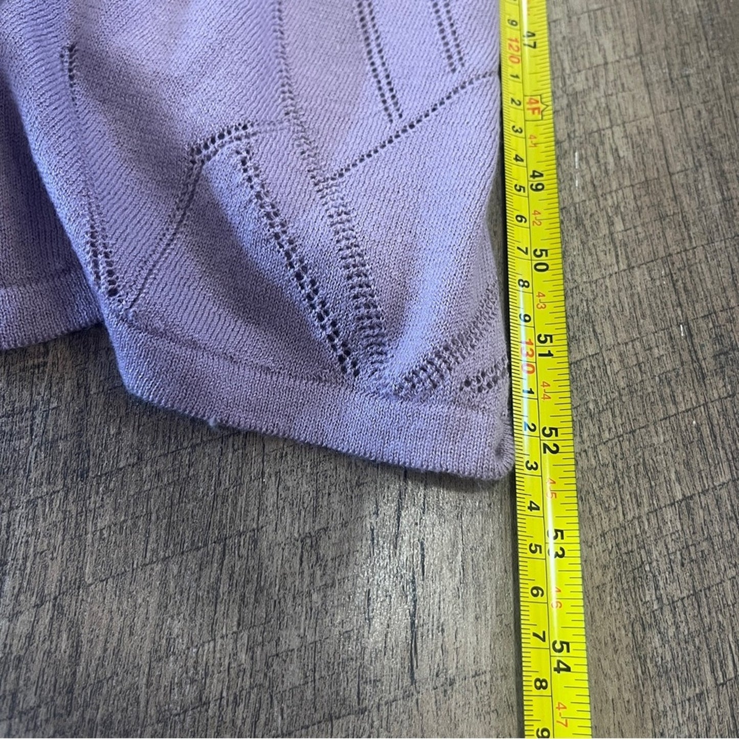 H by Halston Cardigan Womens 1X Light Purple Mauve Duster Open Front Dainty Boho