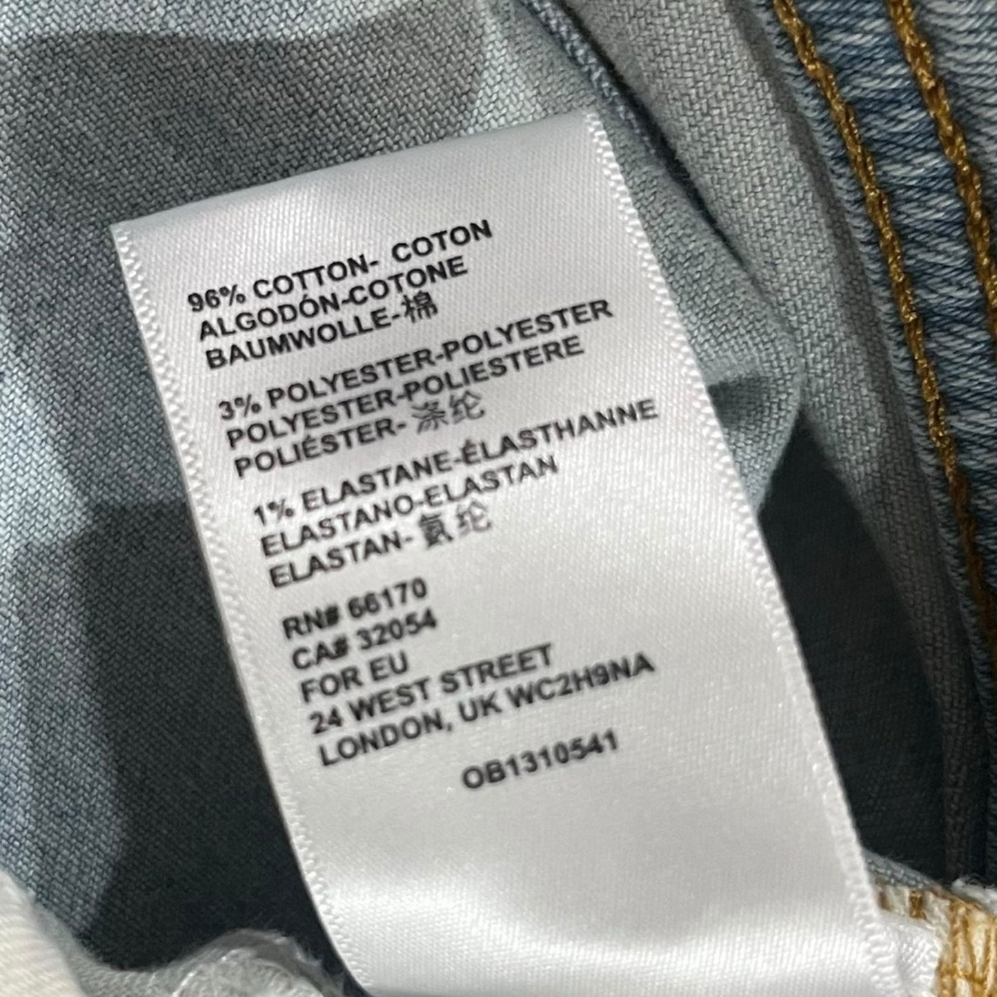 Urban Outfitter BDG Skinny Stretch Jeans Womens Size 29/32 Light Wash Denim