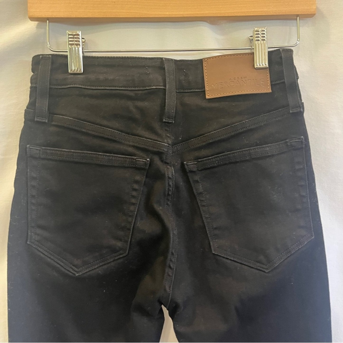 J Crew Mercantile Black Denim Skinny Jeans Womens Size 25 Classic Basic Casual