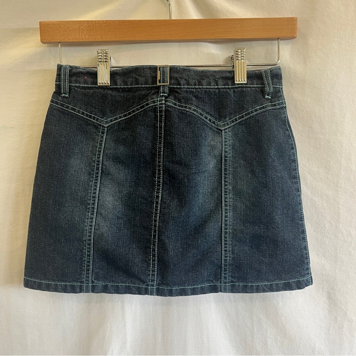 Glo Mini Denim Skort Girls Size 10 Casual Basic Simple Dark Wash Spring Neutral