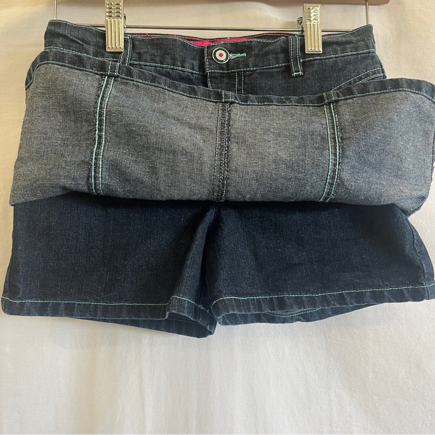 Glo Mini Denim Skort Girls Size 10 Casual Basic Simple Dark Wash Spring Neutral