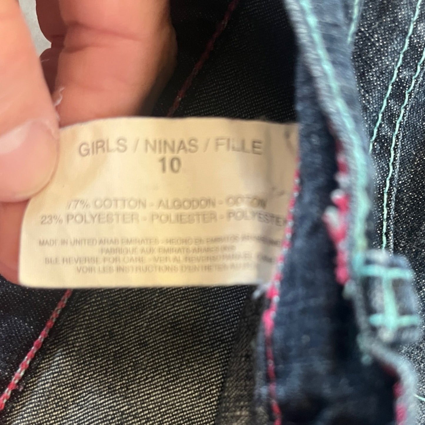 Glo Mini Denim Skort Girls Size 10 Casual Basic Simple Dark Wash Spring Neutral