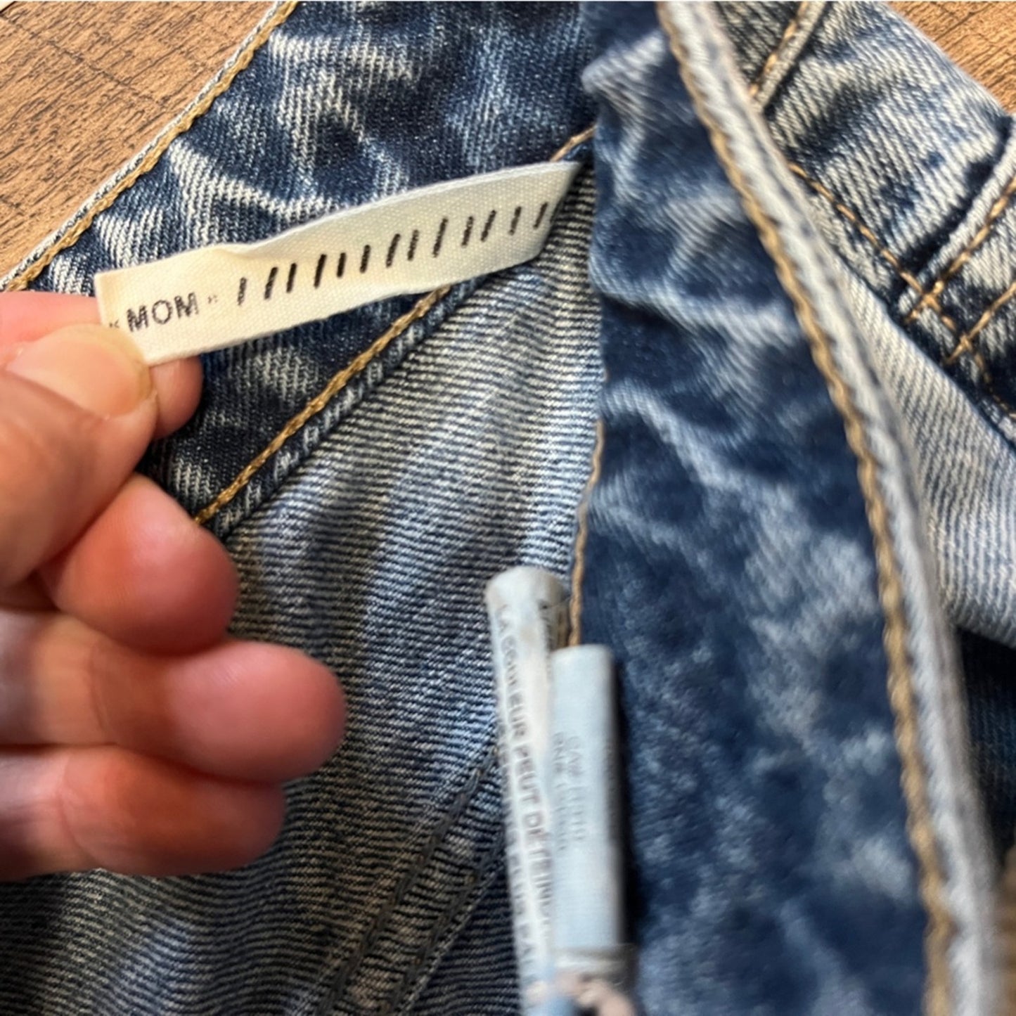 Garage Light Dark Denim Jeans Size 3 Raw Hem Unique Rare Edgy Alternative Patch
