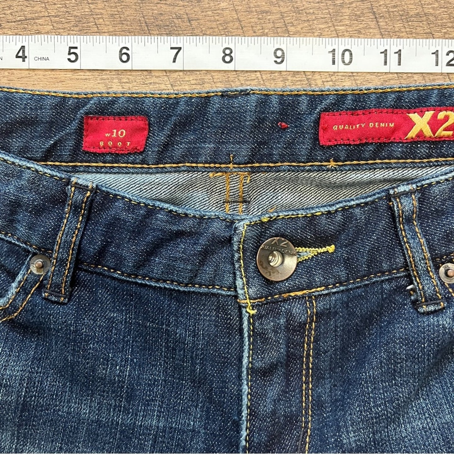 X2 W10 Bootcut Jeans Womens Size 8 Dark Wash Denim Low Waist Simple Country Barn