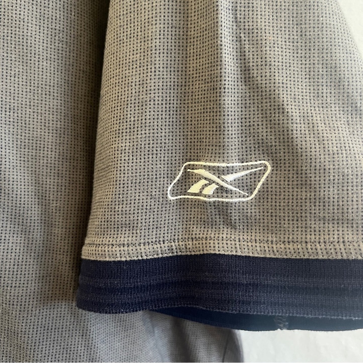 Reebok Dallas Cowboys Polo Mens Size XL Short Sleeve NFL Gray Navy Football Logo