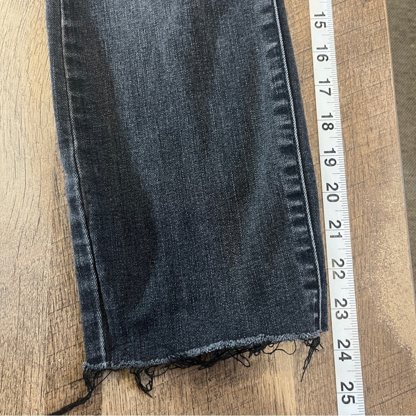 Lauren Conrad Black Skinny Denim Jeans Womens Size 10 Raw Hem Stretch Basic