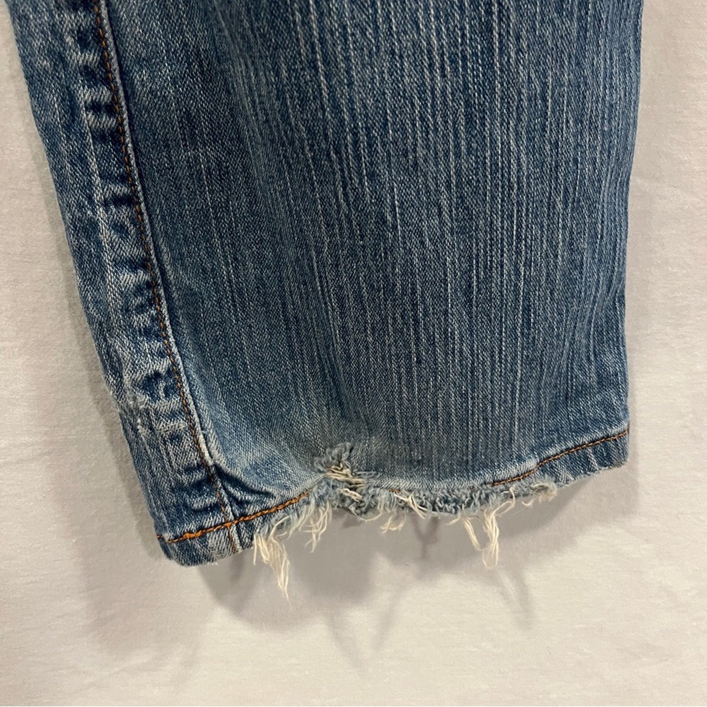 Abercrombie & Fitch Original Distressed Denim Jeans Size 6 Bootcut Worn Basic