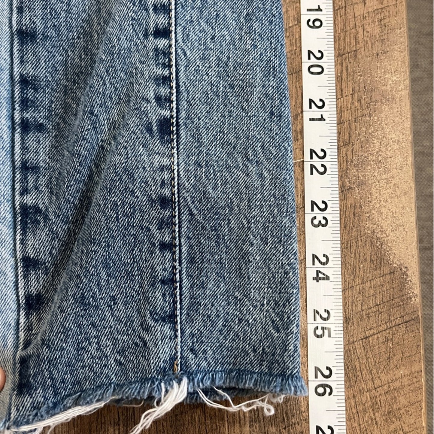 Garage Light Dark Denim Jeans Size 3 Raw Hem Unique Rare Edgy Alternative Patch