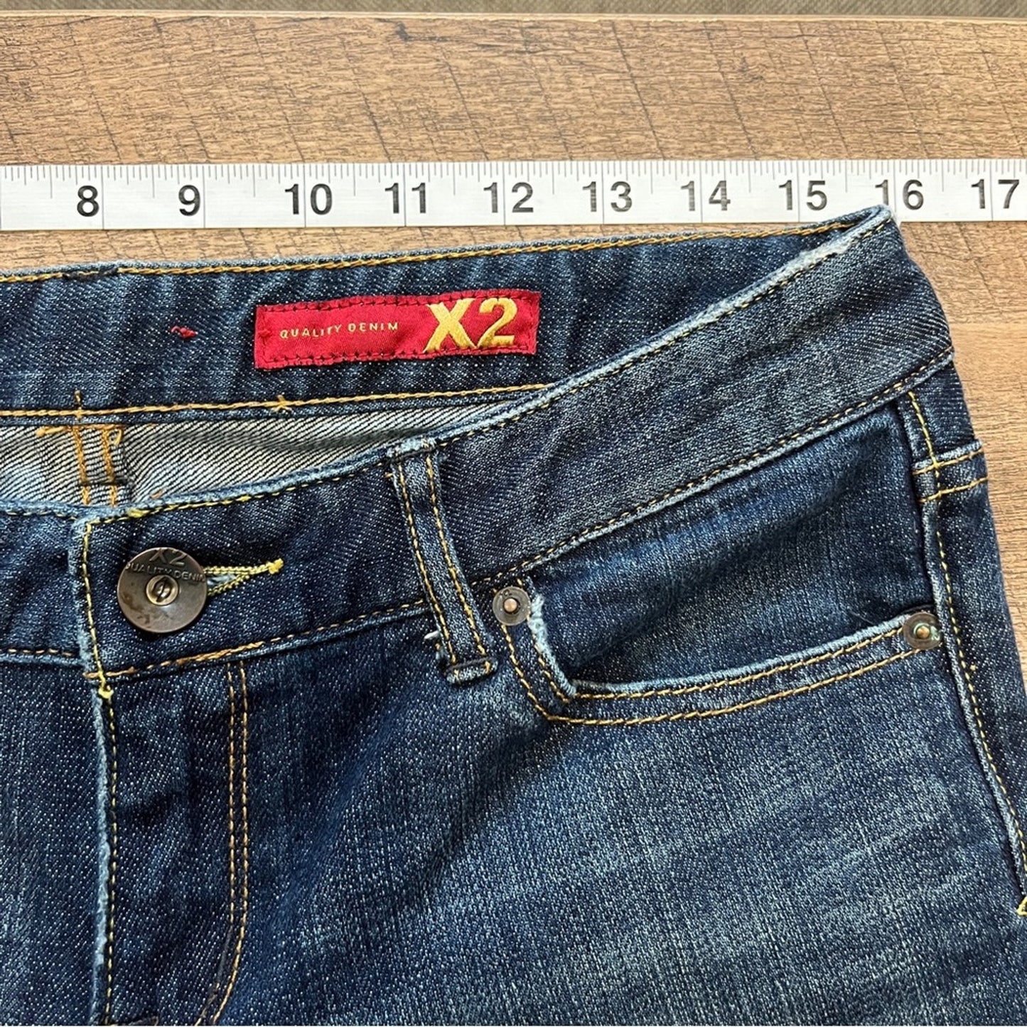 X2 W10 Bootcut Jeans Womens Size 8 Dark Wash Denim Low Waist Simple Country Barn