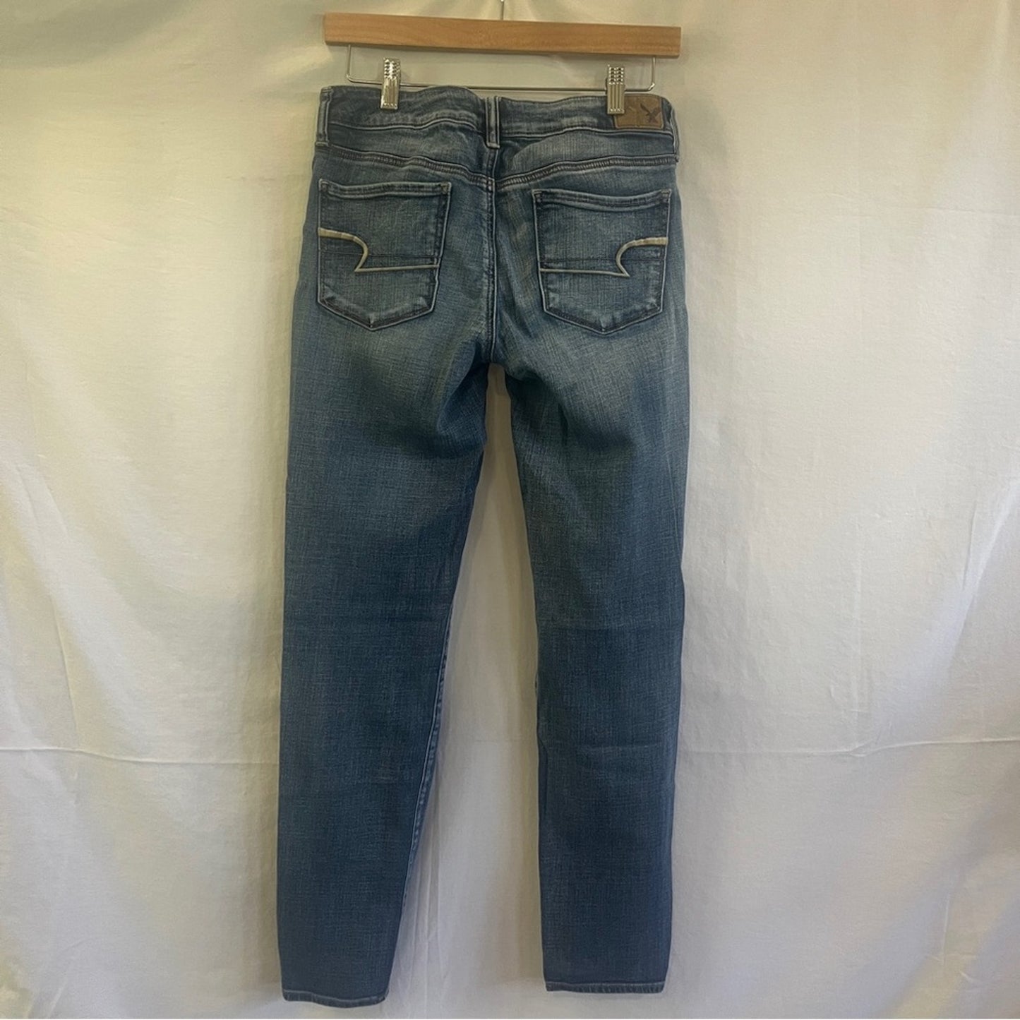 American Eagle Super Stretch Skinny Jeans Womens Size 8 Long Tall Casual Basic