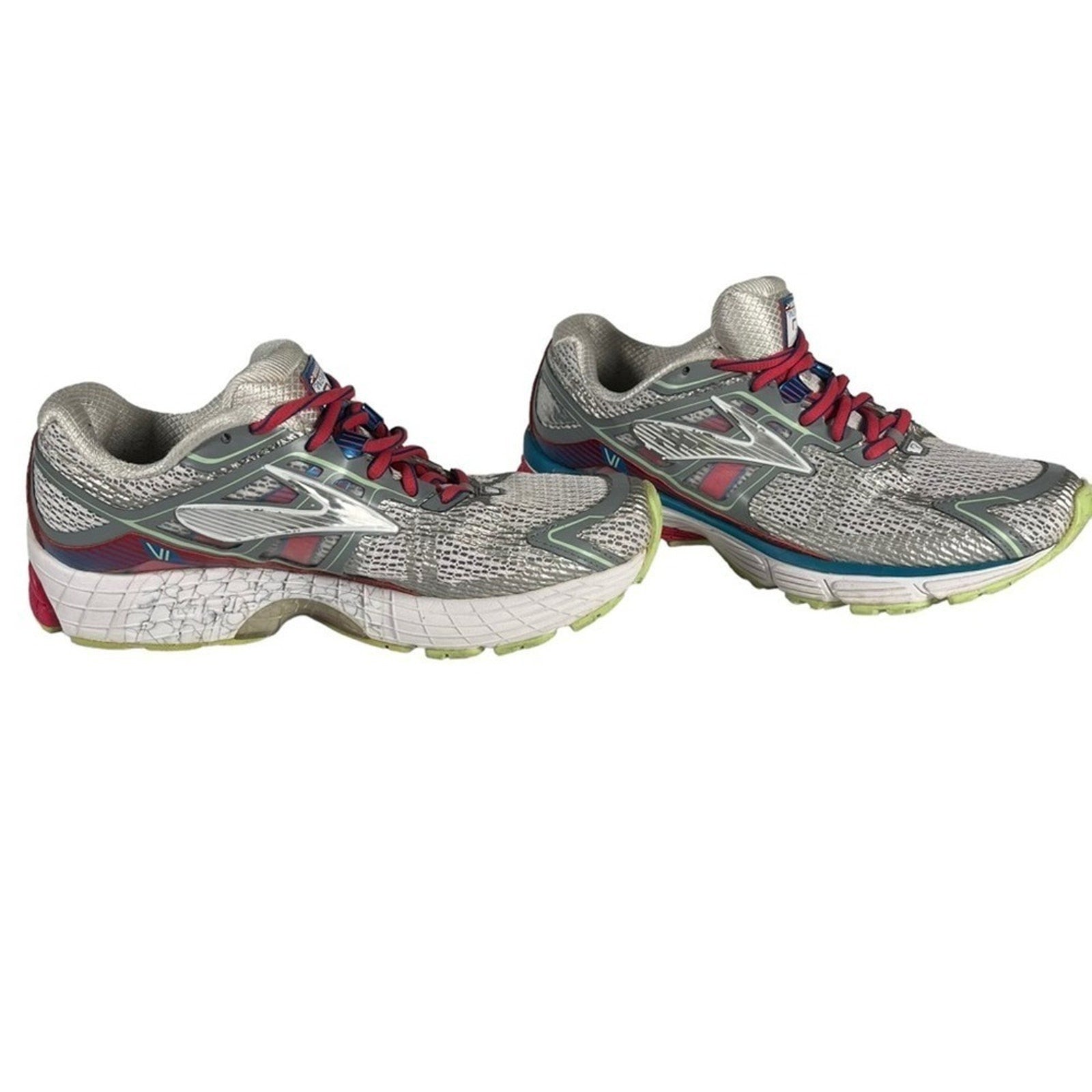 Brooks Ravenna 6 Womens Size 8.5 Silver Pink Athletic Running Shoe Sneaker