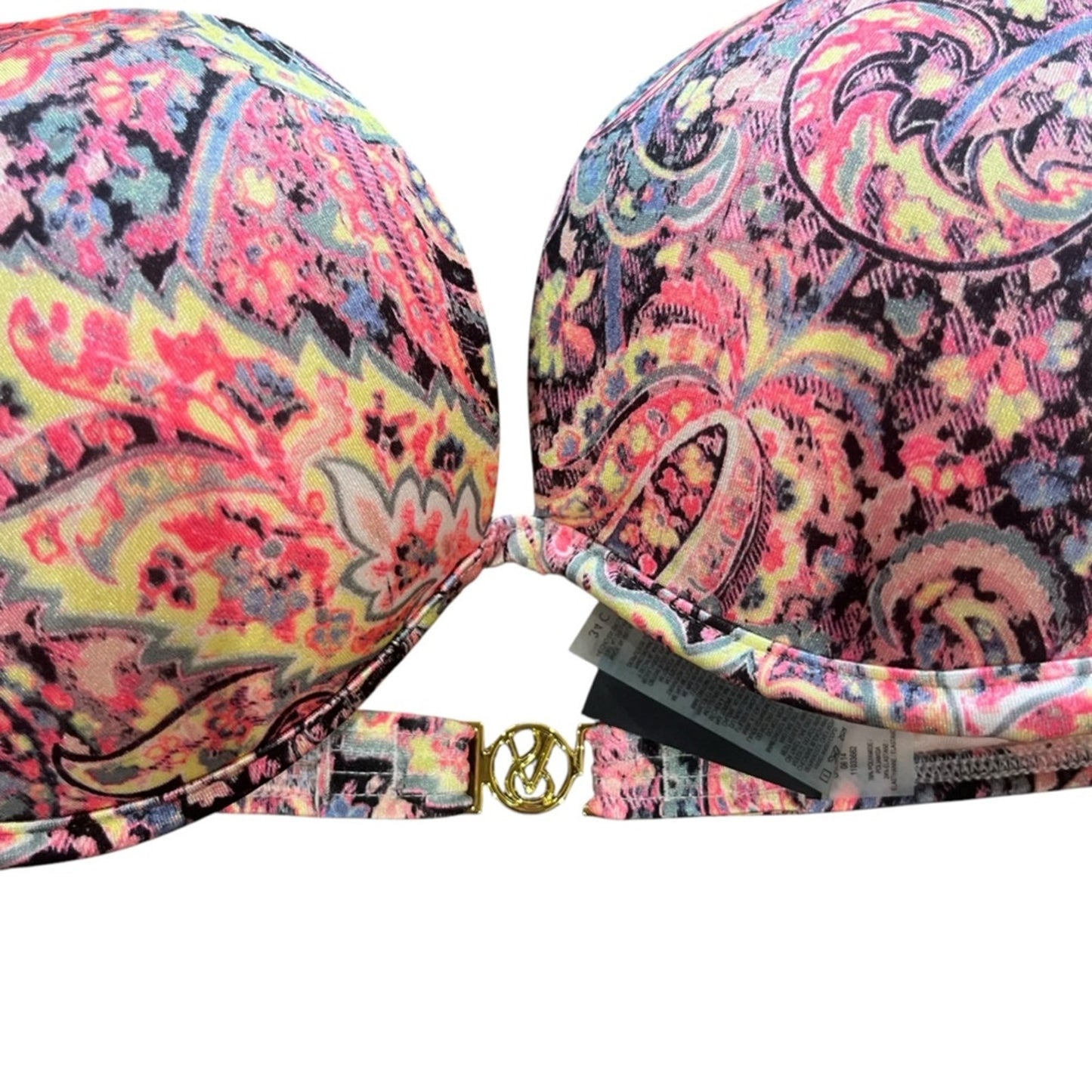 Victoria's Secret Women Bikini Swimsuit Size 34C Top and Small Bottom Multicolor