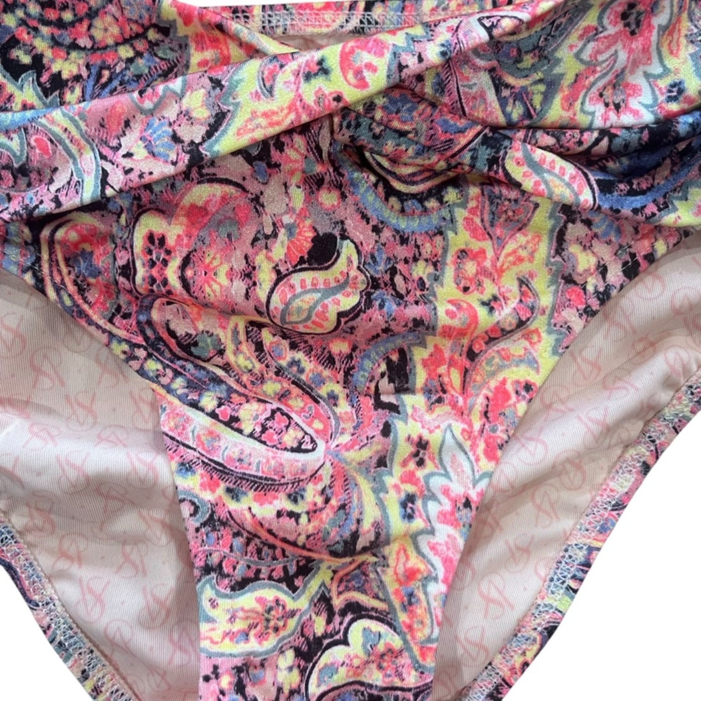 Victoria's Secret Women Bikini Swimsuit Size 34C Top and Small Bottom Multicolor