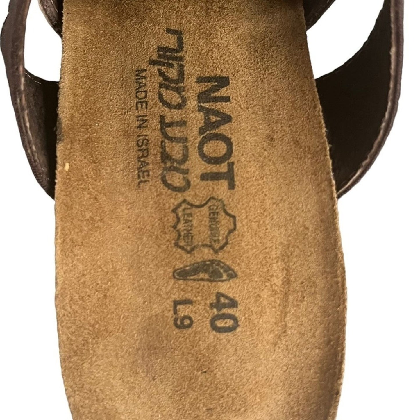 Naot Slingback Shoes Women’s Size 40 L9 Brown Leather Back Strap Sandal 