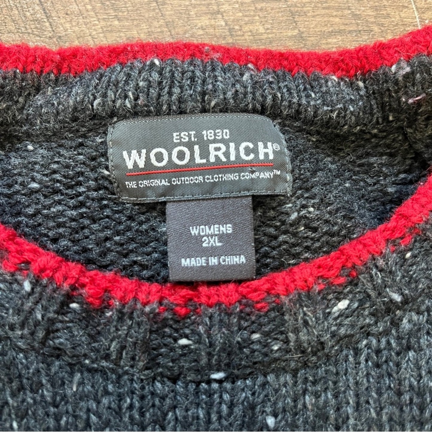 Woolrich Sweater Womens Size 2XL Dark Gray Cardinal Holiday Festive Cozy Winter