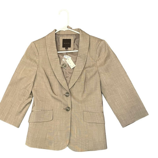The Limited Blazer Womens Small Tan Business Casual Career Preppy Neutral NWT 
