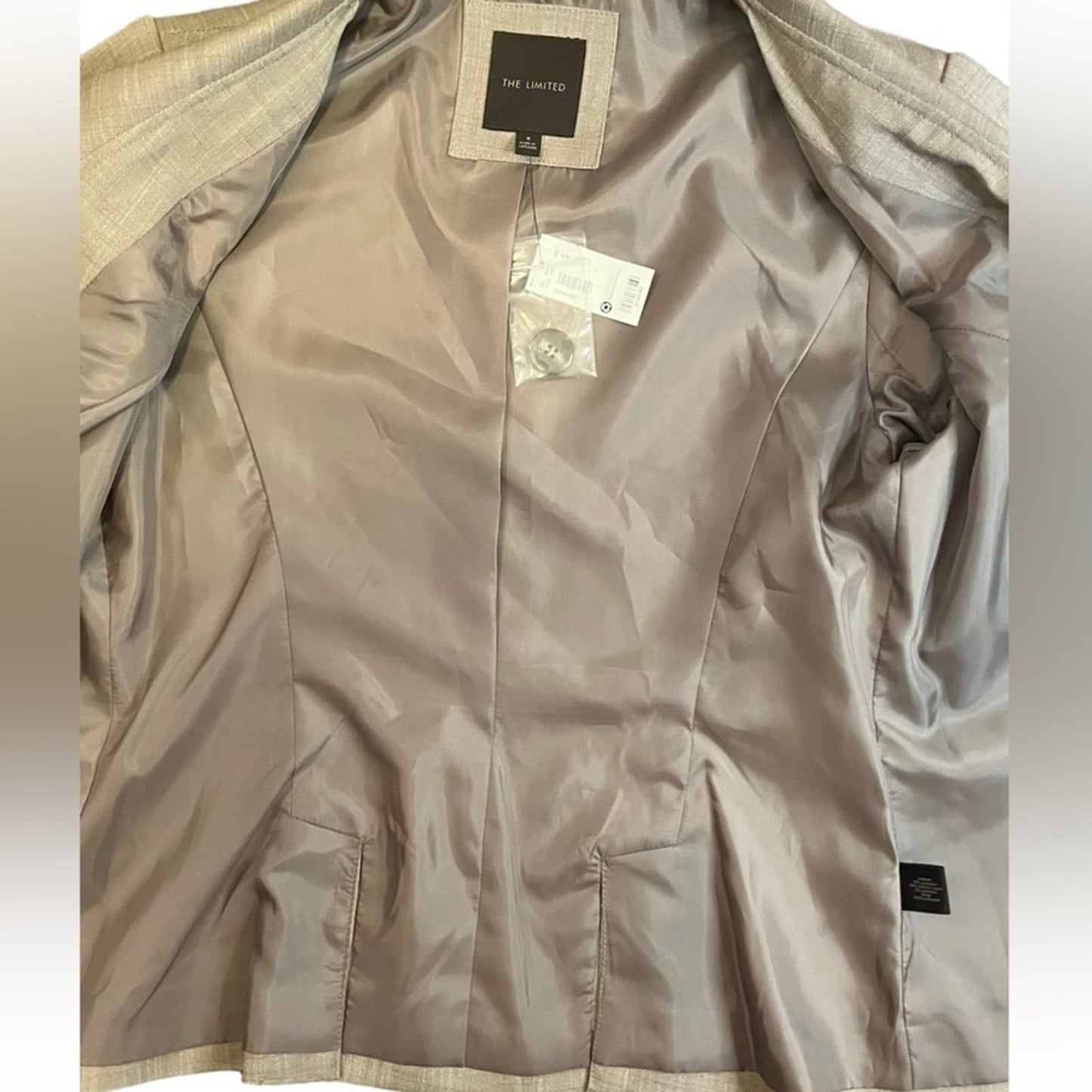 The Limited Blazer Womens Small Tan Business Casual Career Preppy Neutral NWT 