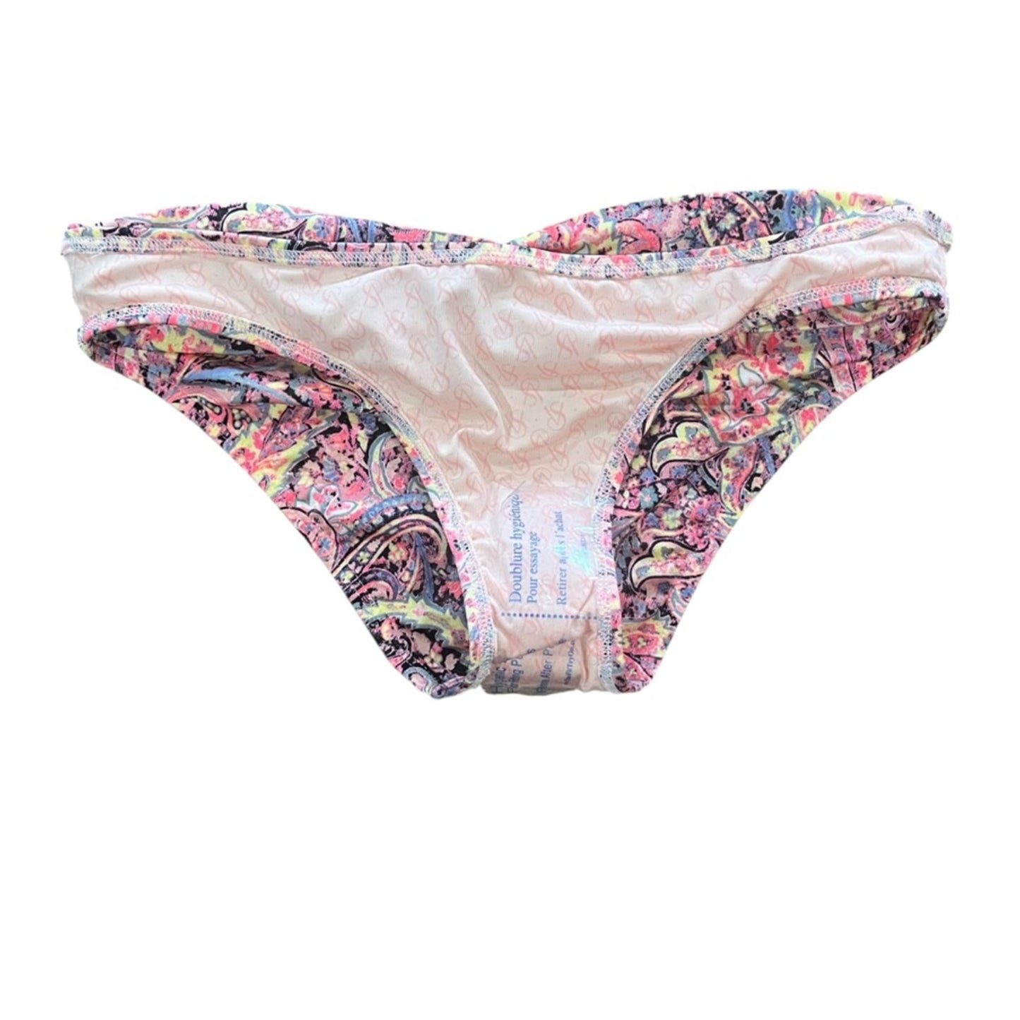 Victoria's Secret Women Bikini Swimsuit Size 34C Top and Small Bottom Multicolor